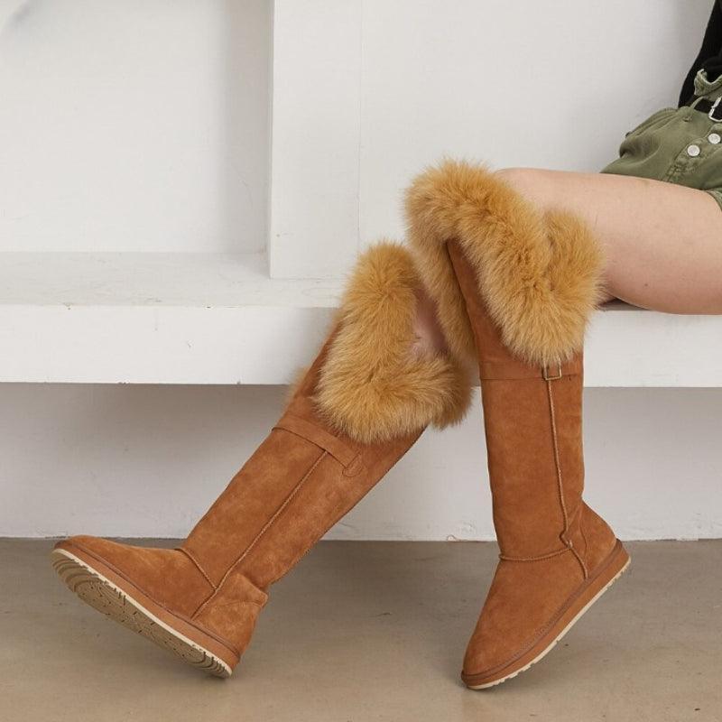 Over The Knee Winter Warm Shoes - The Boston Boots