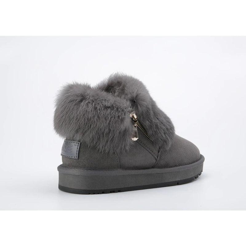 Plush Lined Design Short Ankle Warm Shoes For Everyday-The Boston Boots