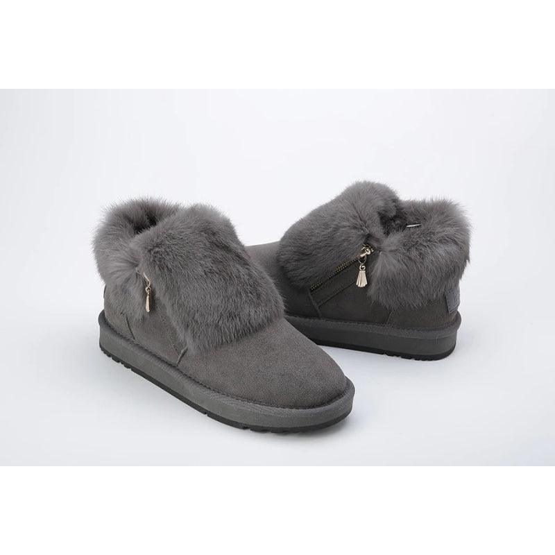 Plush Lined Design Short Ankle Warm Shoes For Everyday-The Boston Boots