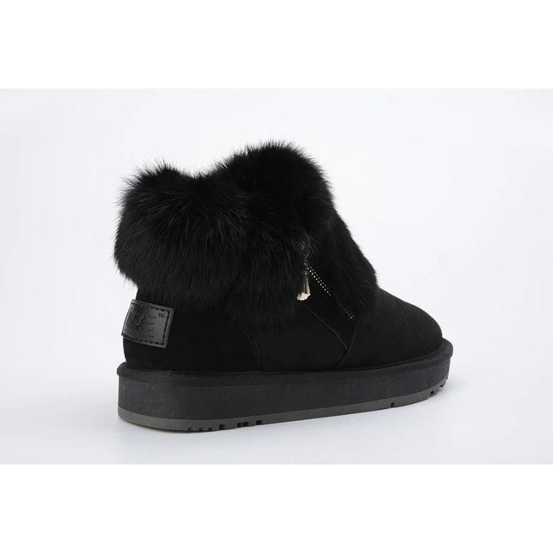 Plush Lined Design Short Ankle Warm Shoes For Everyday-The Boston Boots