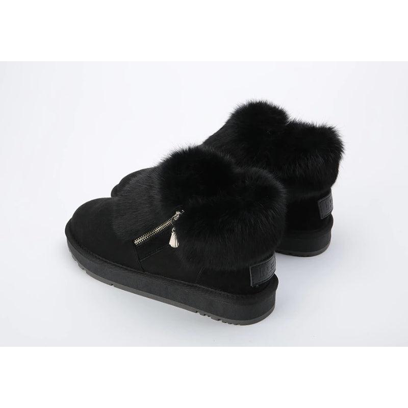 Plush Lined Design Short Ankle Warm Shoes For Everyday-The Boston Boots