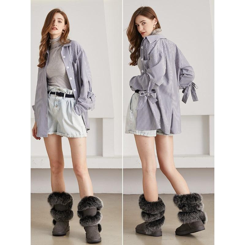 High Ankle Winter Snow Boots Waterproof Winter Boots-The Boston Boots