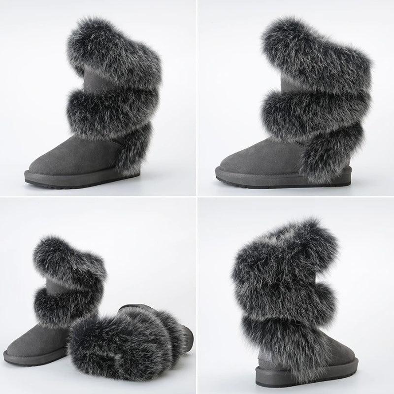 High Ankle Winter Snow Boots For Women - The Boston Boots