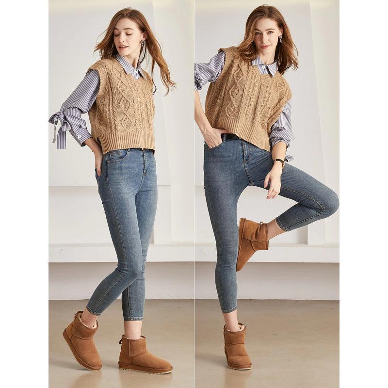 Women's Ankle Snow Boots - The Boston Boots