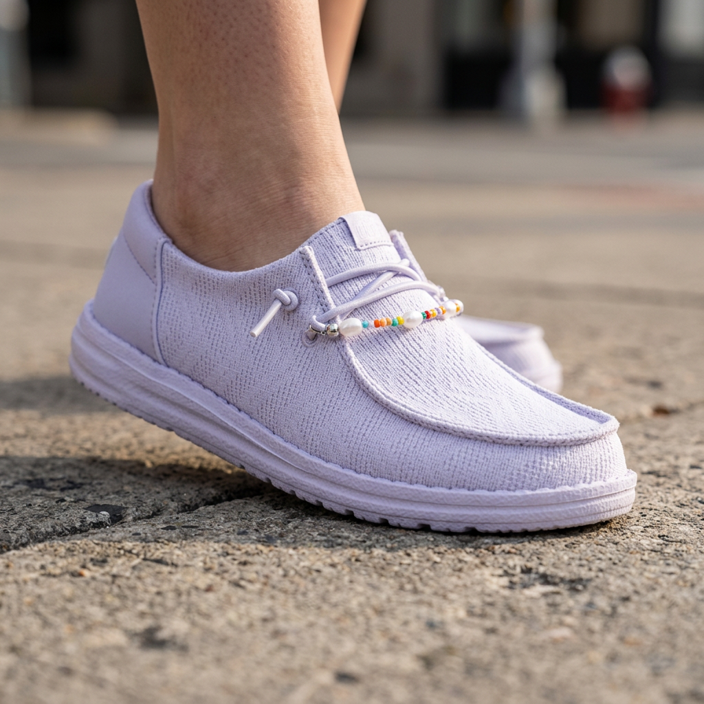 Funk Mesh Beaded Lace Casual Shoes For Women