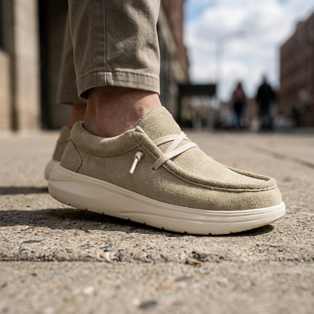 Soft Suede Comfort Lace Up Walking Shoes For Women