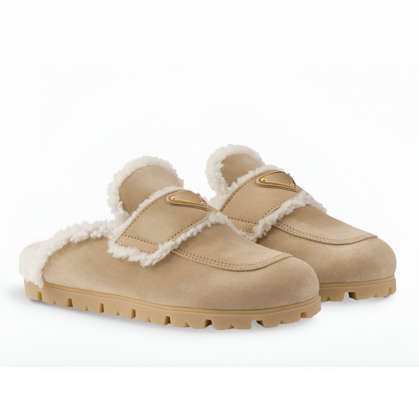 Shearling Lined Suede Slip On Loafers - The Boston Boots