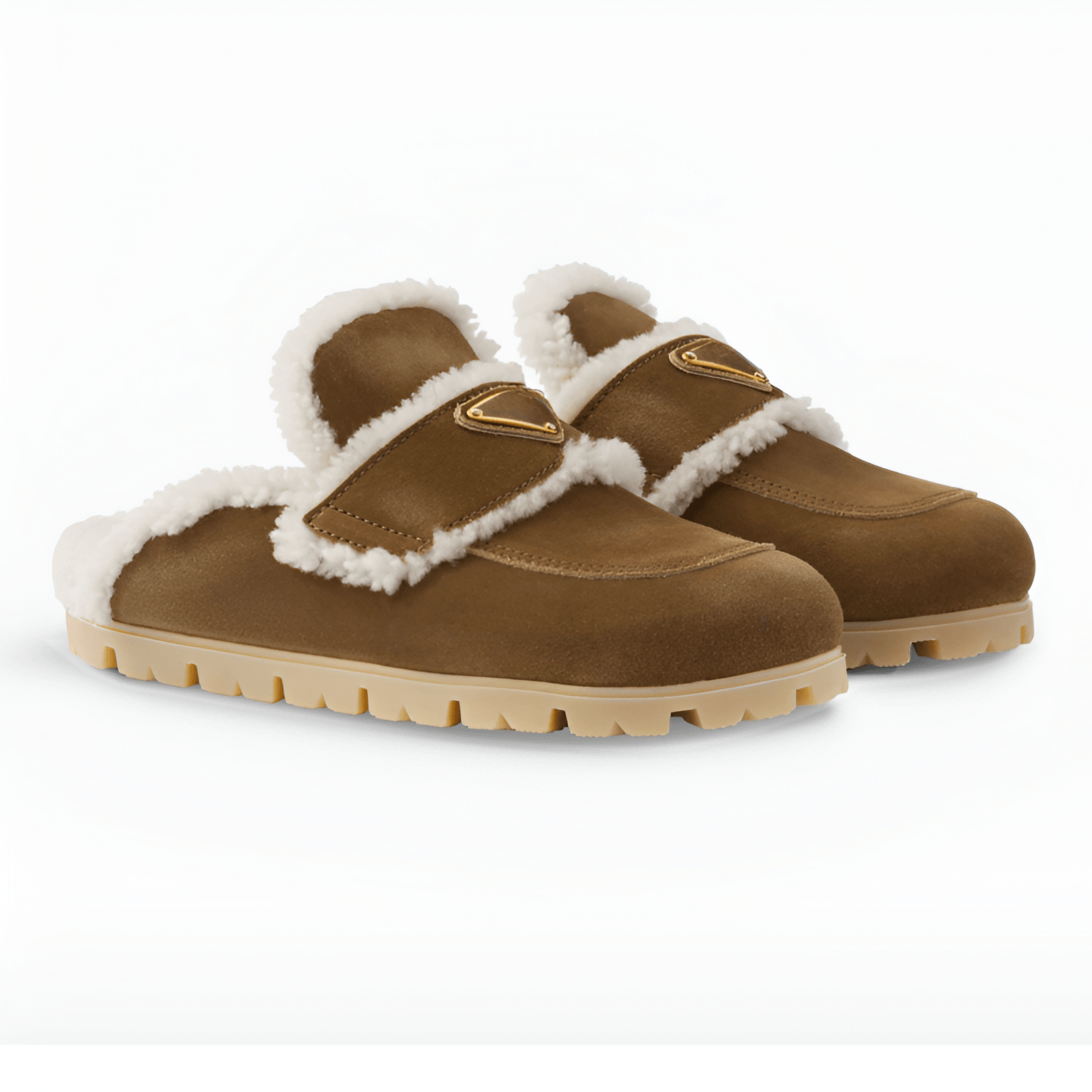 Shearling Lined Suede Slip On Loafers - The Boston Boots