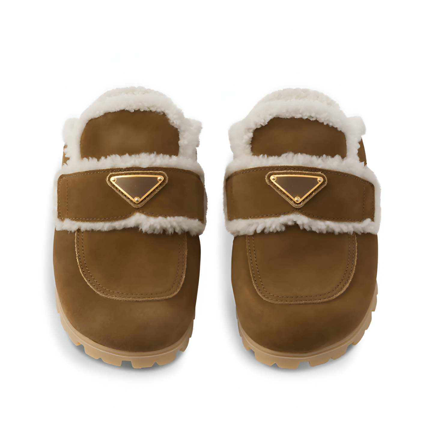 Shearling Lined Suede Slip On Loafers - The Boston Boots