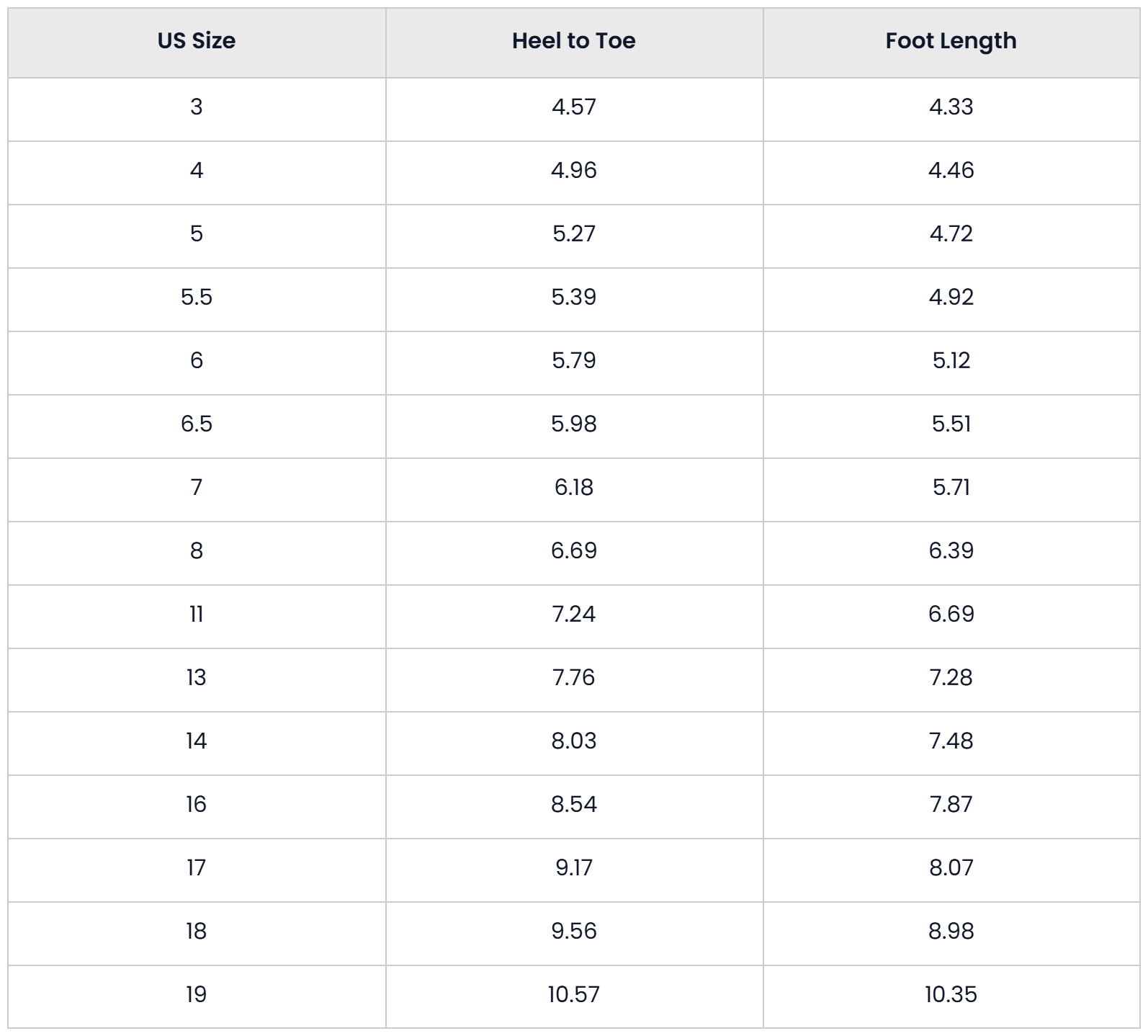 Size Chart for Cuff Booties With Soft Plush Lining Water Resistant Grip For Kids