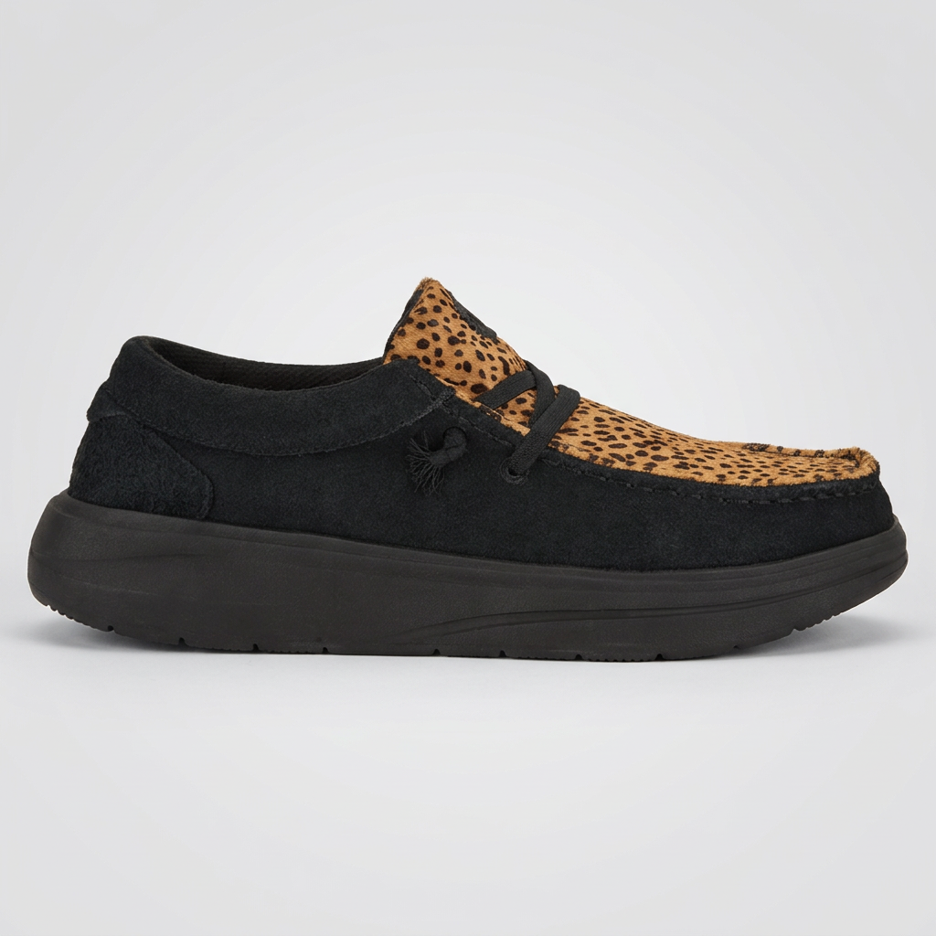Luxe Comfort Animal Print Slip On Shoes For Women