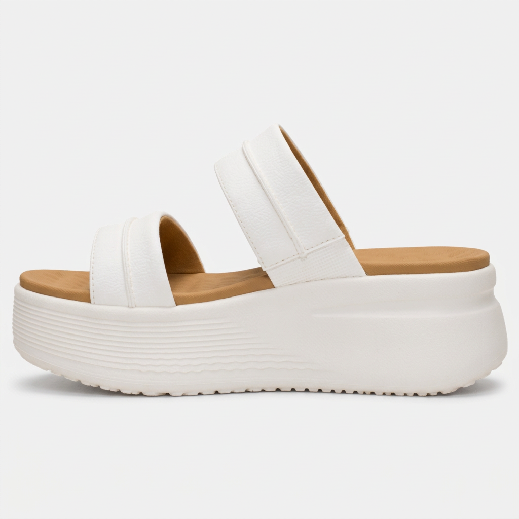 Women's Platform Slide Sandal with Memory Foam Straps