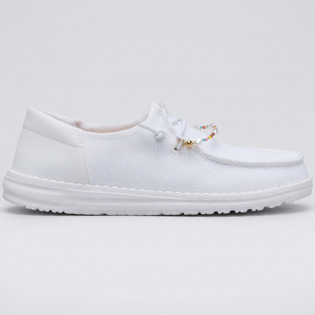 Funk Mesh Beaded Lace Casual Shoes For Women