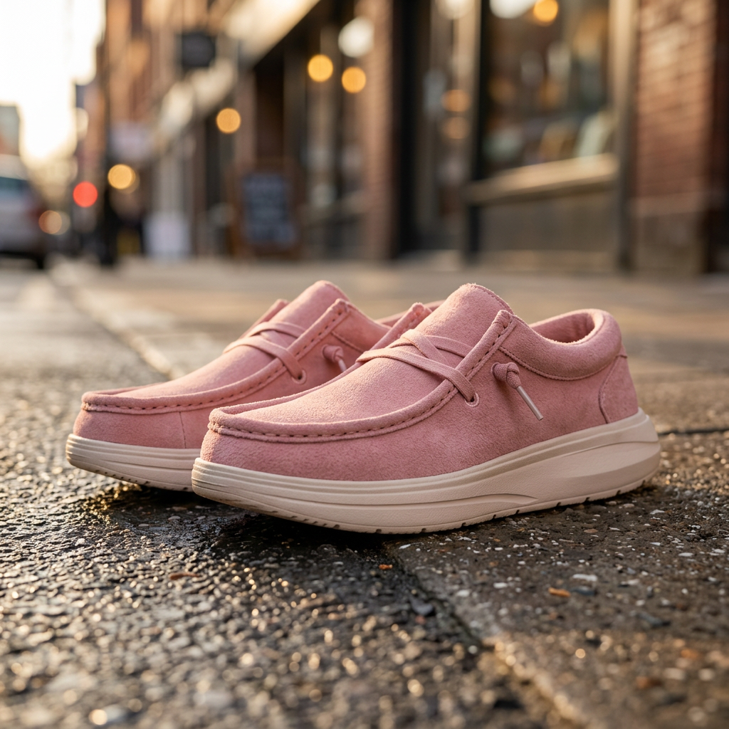 Soft Suede Comfort Lace Up Walking Shoes For Women