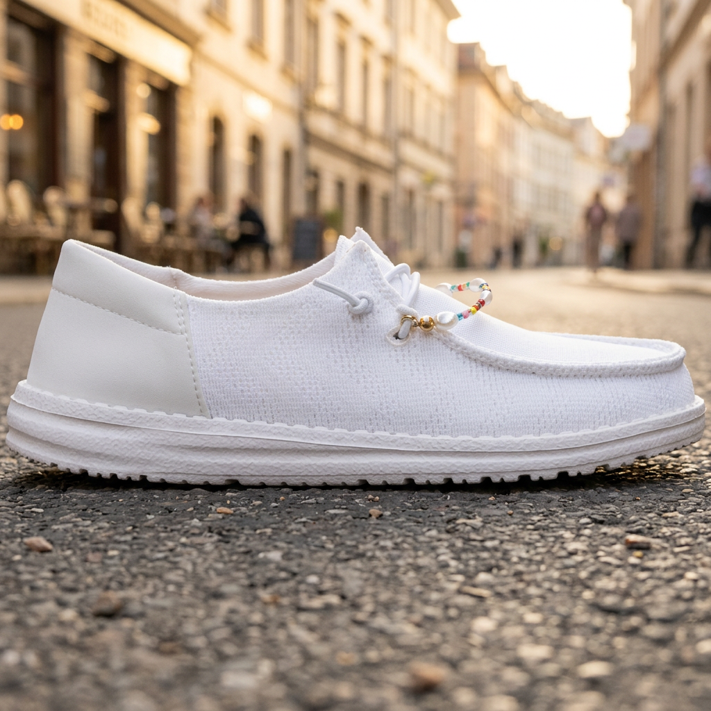 Funk Mesh Beaded Lace Casual Shoes For Women