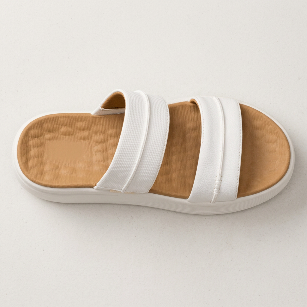 Women's Platform Slide Sandal with Memory Foam Straps