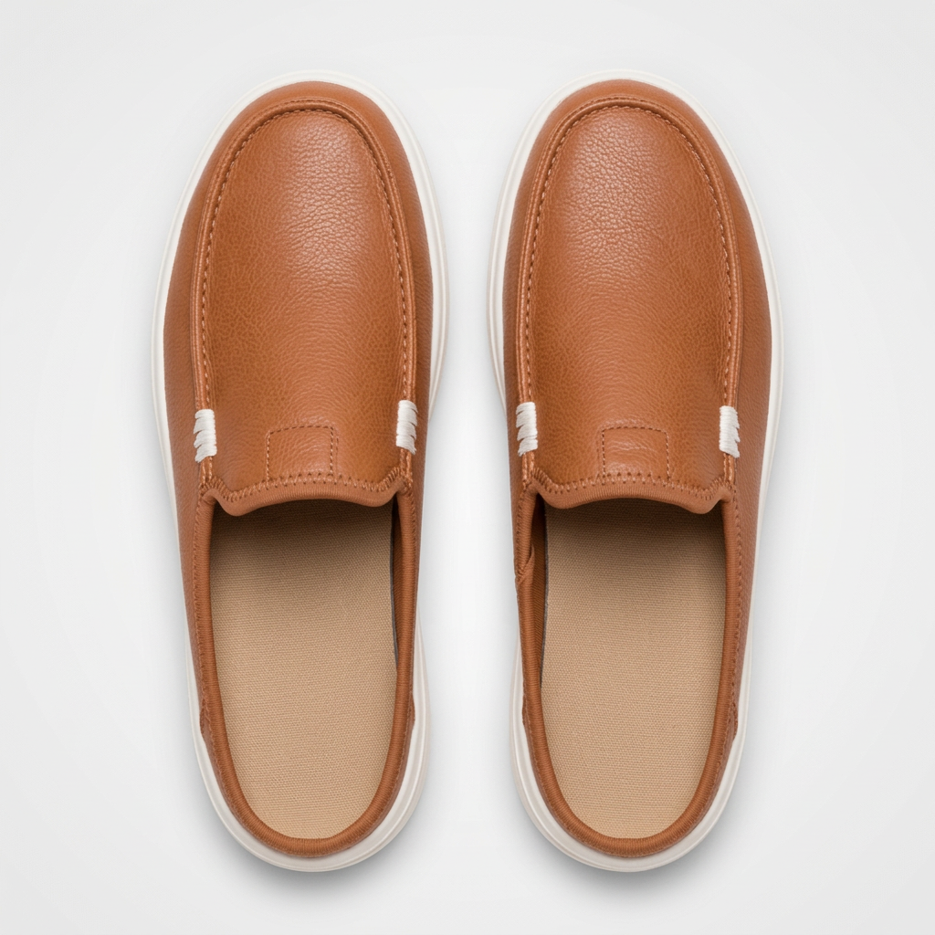 Women's Platform Leather Slip-On Mule