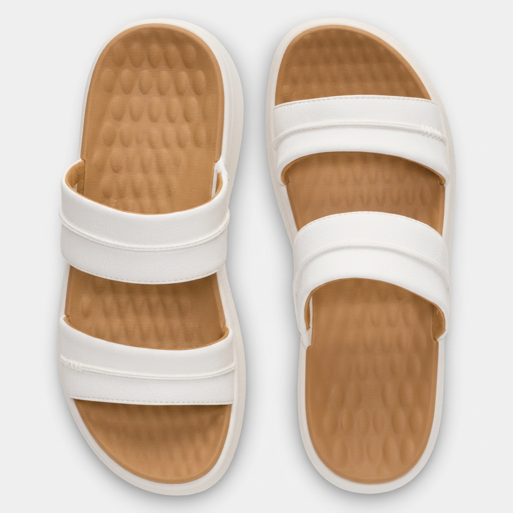 Women's Platform Slide Sandal with Memory Foam Straps