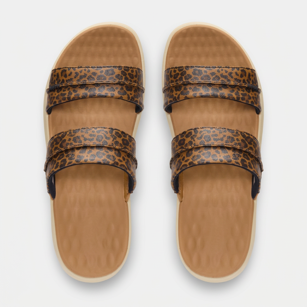 Women's Platform Slide Sandal with Memory Foam Straps