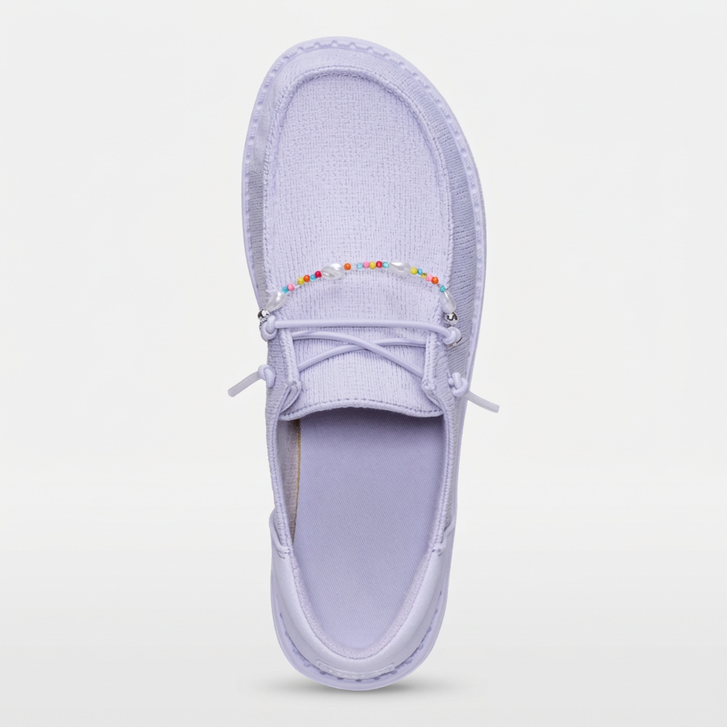 Funk Mesh Beaded Lace Casual Shoes For Women