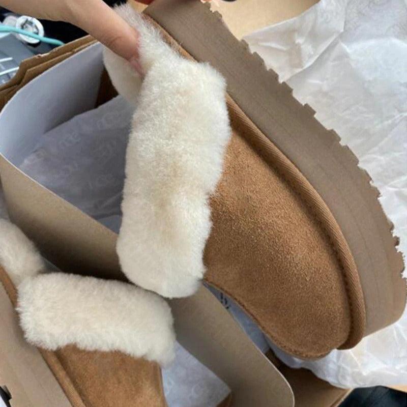 Women Warm Fur Slippers - The Boston Boots