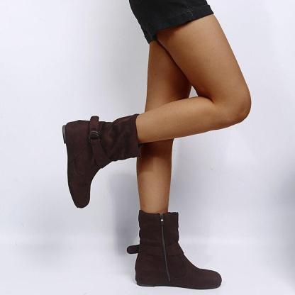 Non Slip Warm Snow Boots With Plush Lining And Rubber Outsole-The Boston Boots
