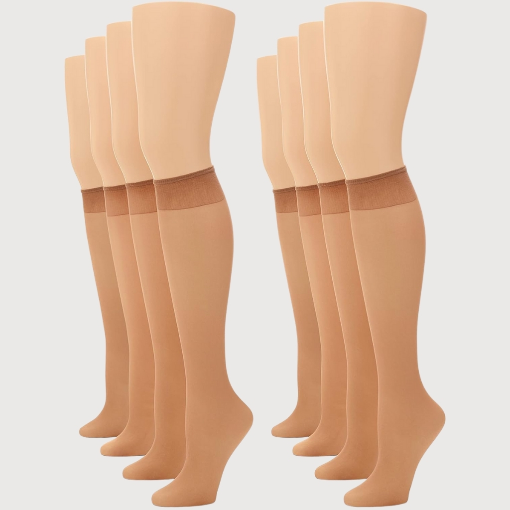 Sheer Trouser Socks Pack Of 8