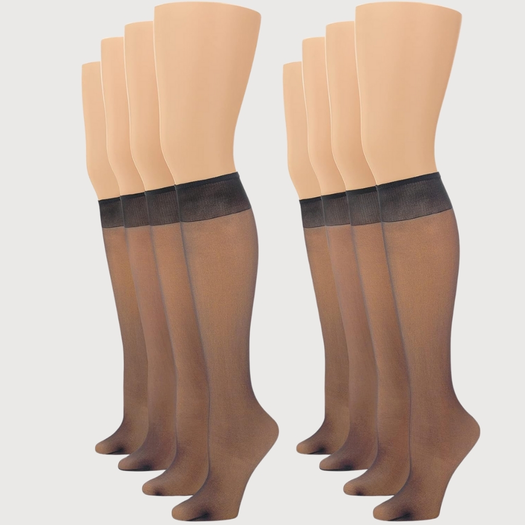 Sheer Trouser Socks Pack Of 8