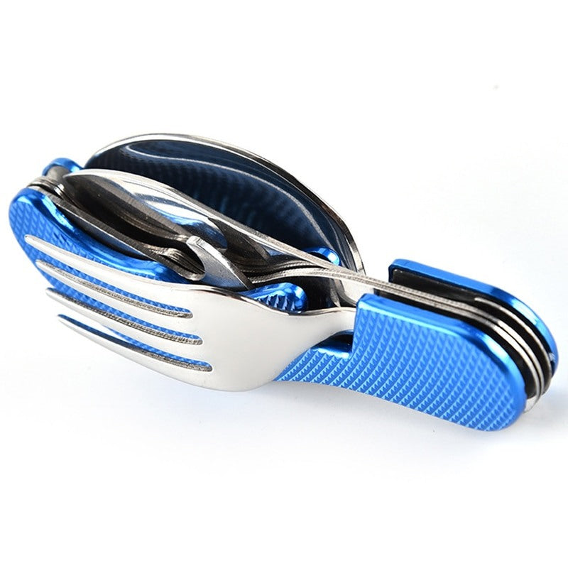 4 In 1 Folding Spoon Outdoor Tableware Set-USA Camp Zone
