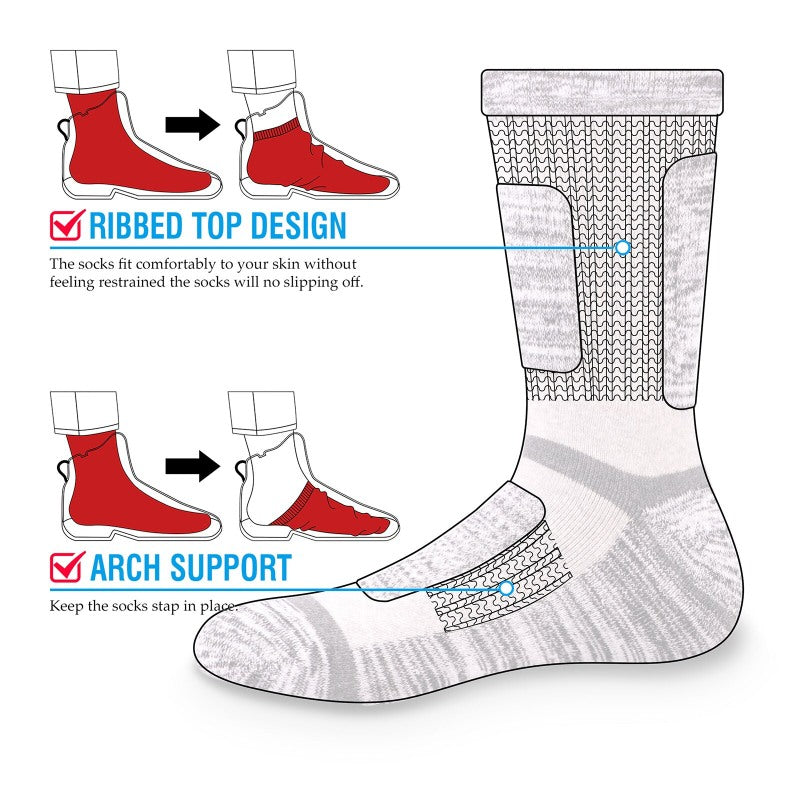 Breathable Cotton Cushioned Thermal Warm Socks-USA Camp Zone