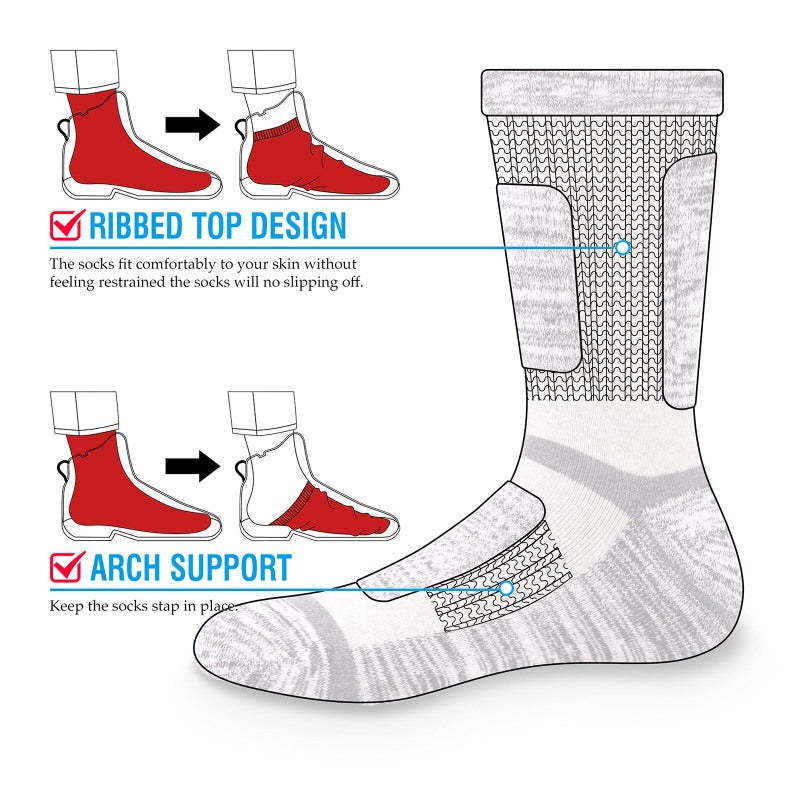 Breathable Cotton Cushioned Thermal Warm Socks-USA Camp Zone