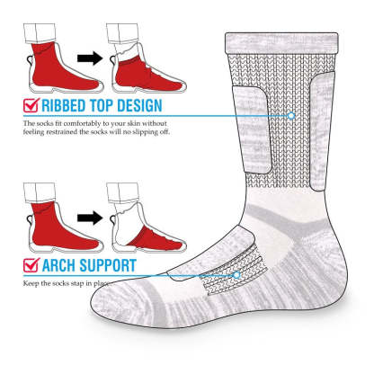 Breathable Cotton Cushioned Thermal Warm Socks-USA Camp Zone