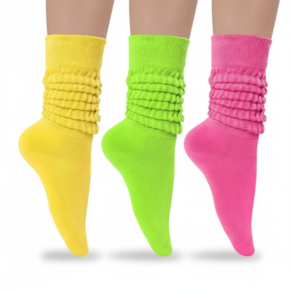 3 Pair Pack Women Knit Slouch Socks