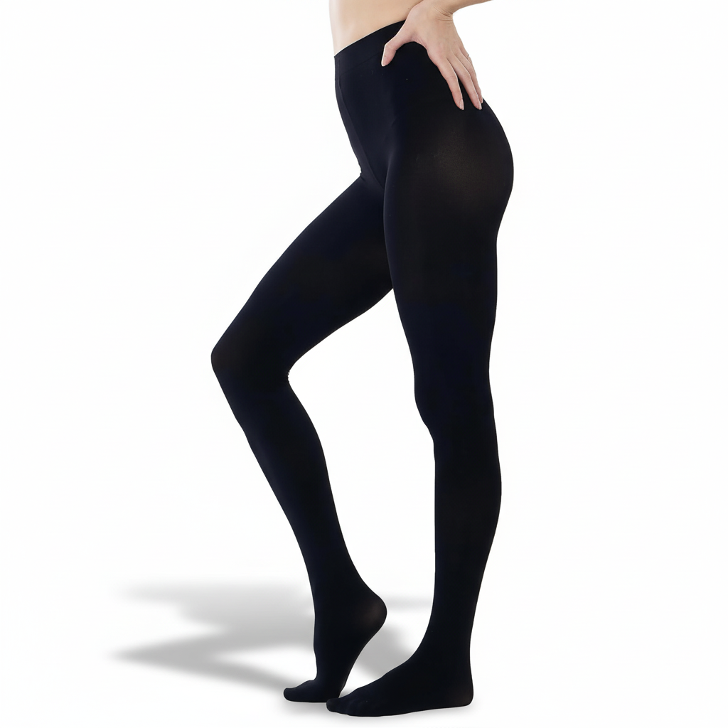 Women 80D Opaque Tights With High Waist And Footed Design