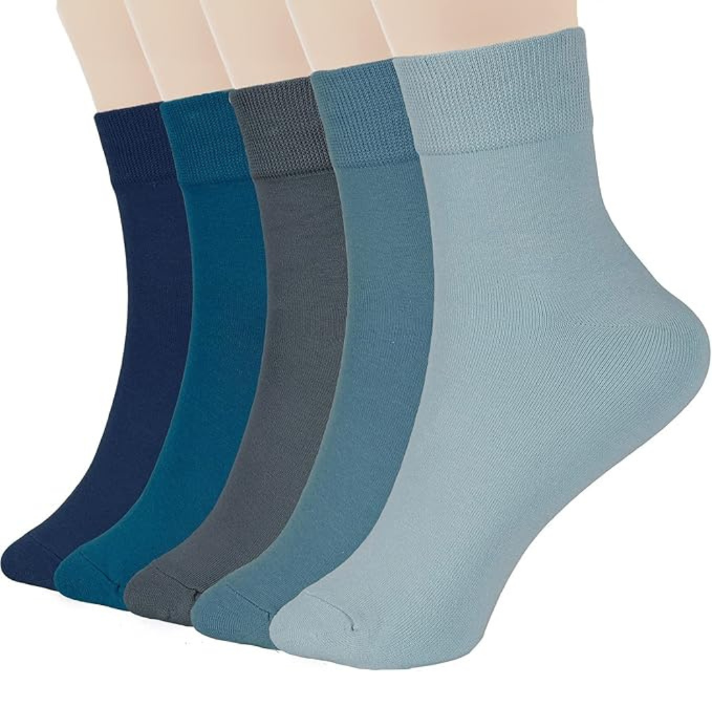Pack Of 5 Soft Cozy Thin Crew Socks For Women