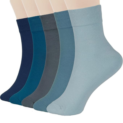 Pack Of 5 Soft Cozy Thin Crew Socks For Women