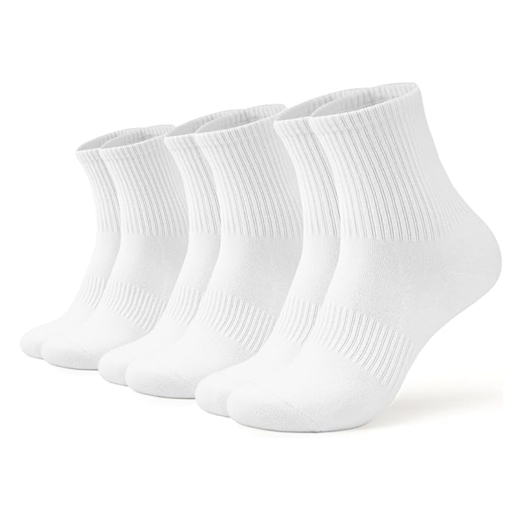 Pack Of 3 Women Cotton Crew Socks  For Casual Gym Running