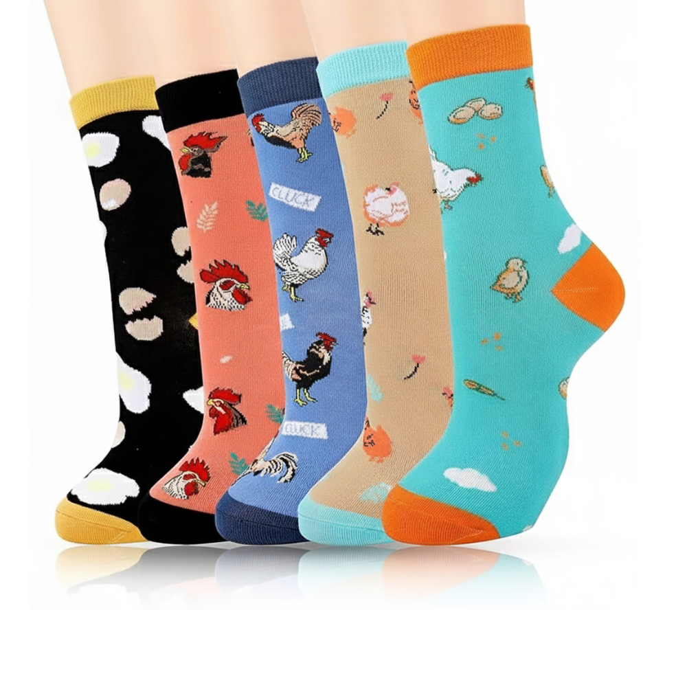 5 Pairs Funny Cute Socks For Women