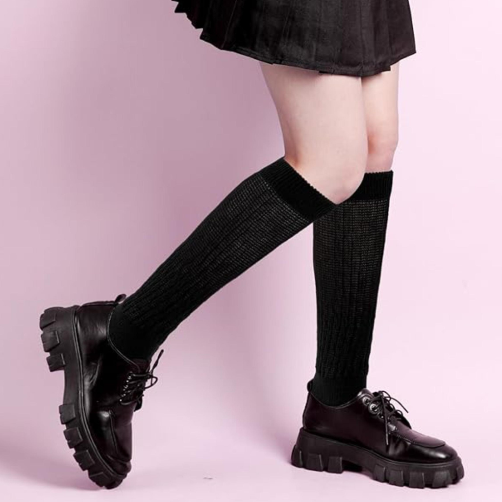 3 Pair Pack Women High Scrunch Socks 