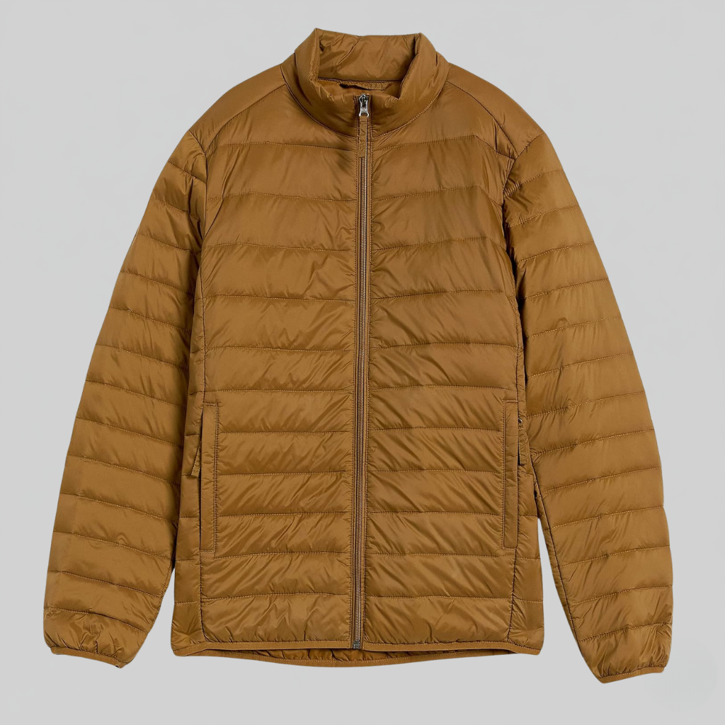 Packable Lightweight Water Resistant Puffer Jacket For Men