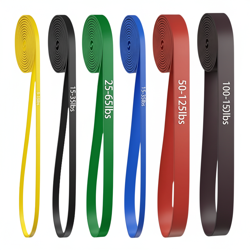 Pack Of 6 Workout Pull Up Resistance Bands