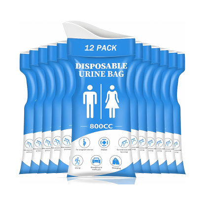 12 Pack Of Portable Disposable Urine Bag