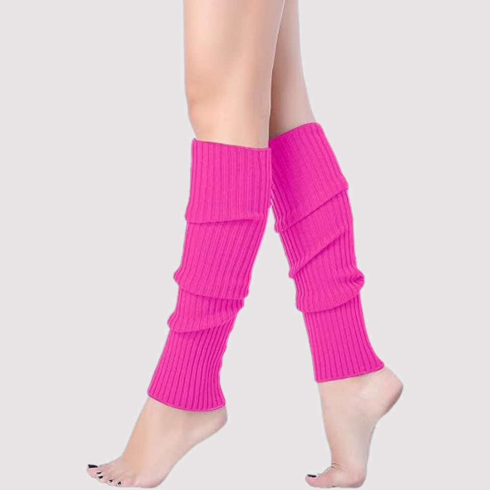  Women Juniors Neon Ribbed Leg Warmers