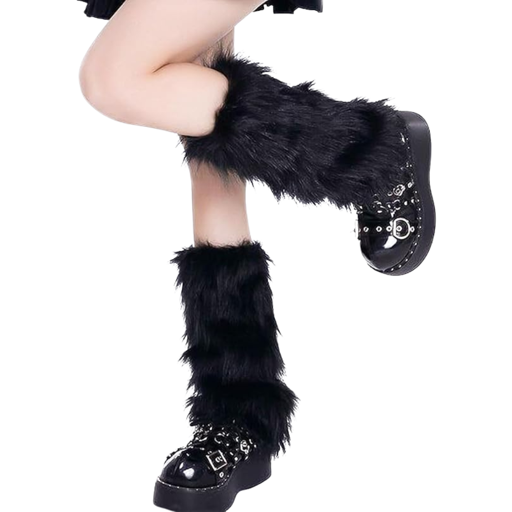  Womens Faux Fur Furry Leg Warmers