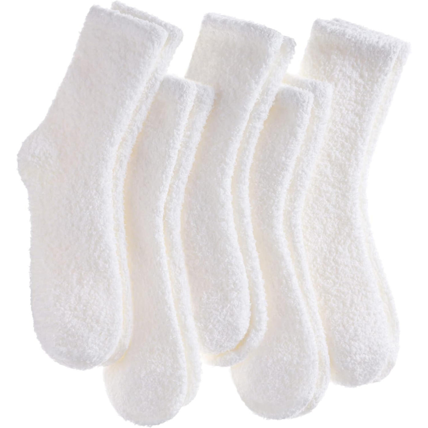 Women Fuzzy Microfiber Cozy Winter Crew Slipper Socks