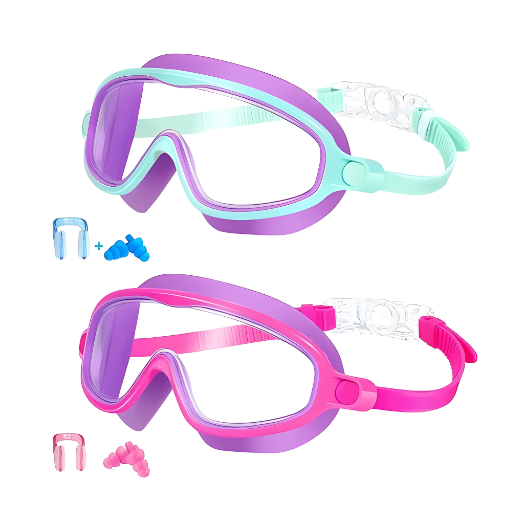 Pack Of 2 Kids Anti Fog Swim Goggles