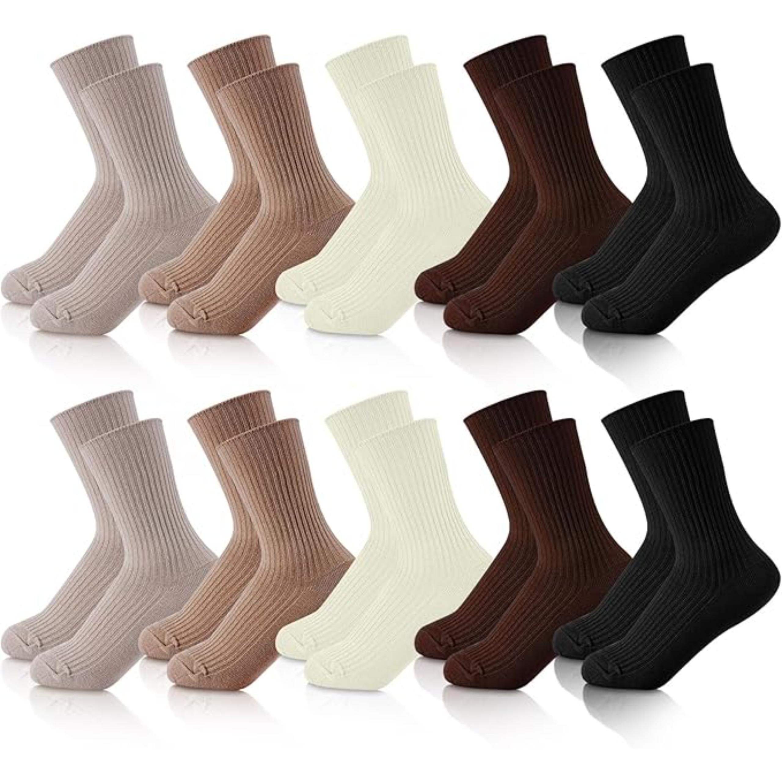 Women Pack Of 10 Colorful Crew Socks