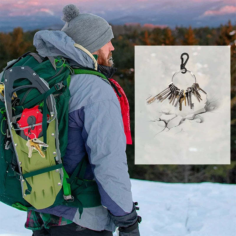 10 Pcs Mini Carabiner Keychain Camping Gadgets-USA Camp Zone