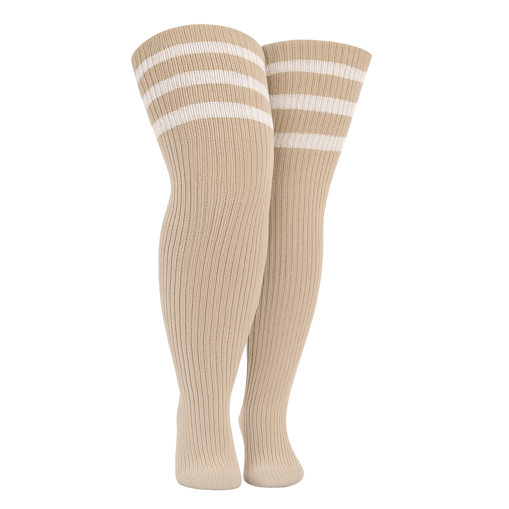 Plus Size Striped High Socks For Women
