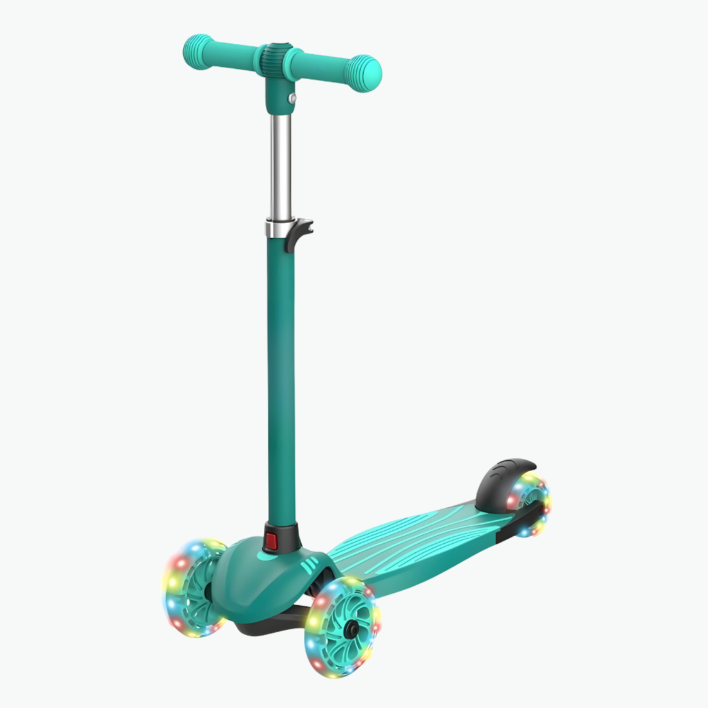 Three Wheel Kids Scooter With LED Lighted Wheels